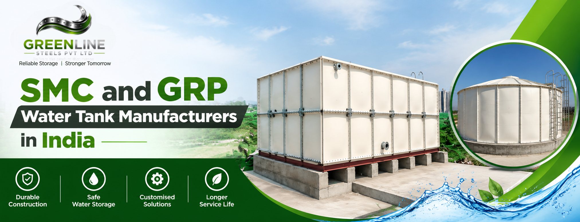 SMC and GRP water tank manufacturers in India