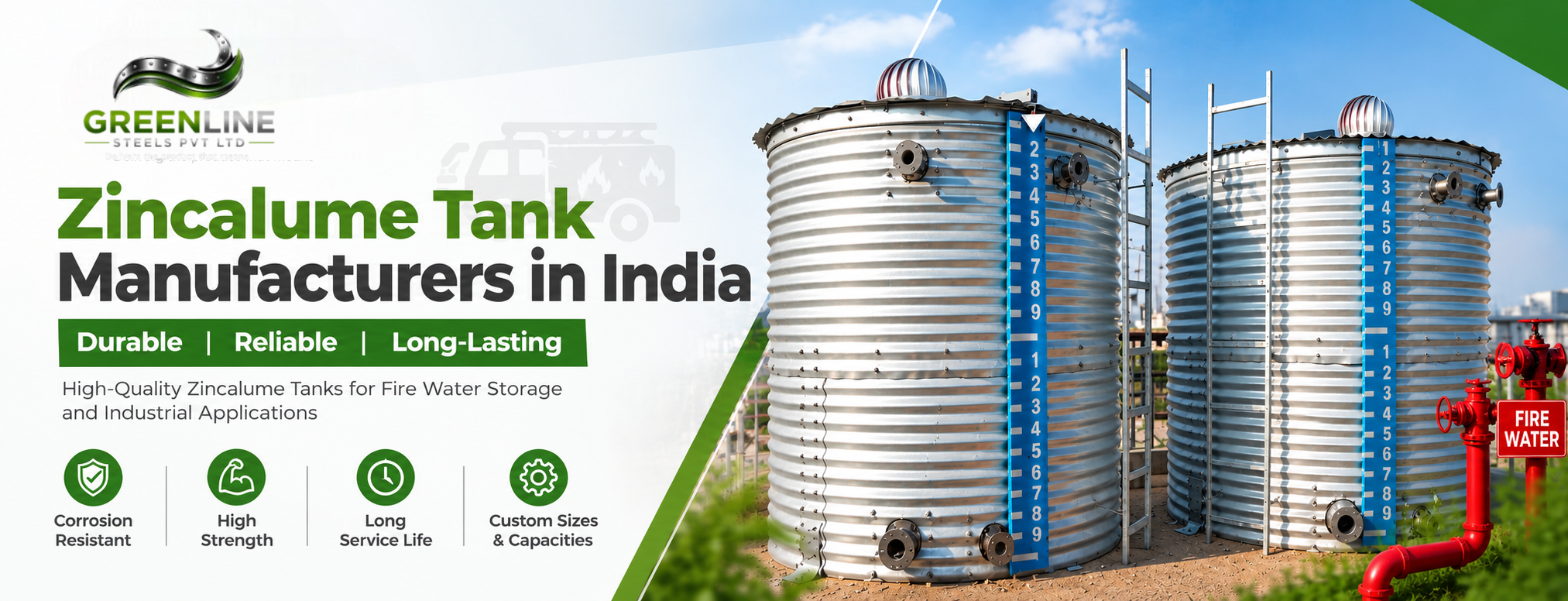 Zincalume tank manufacturers in India
